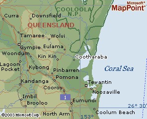 location map - Lake Cootharaba
